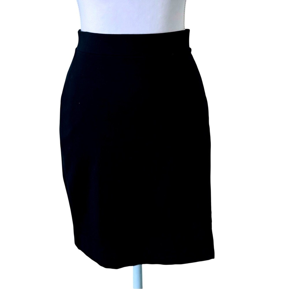 Black Pencil Skirt With Slit Stretch Office Siren Forever 21 Sz M